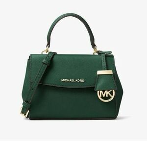 Michael Kors Green Saffiano Leather Satchel/Crossbody Purse
